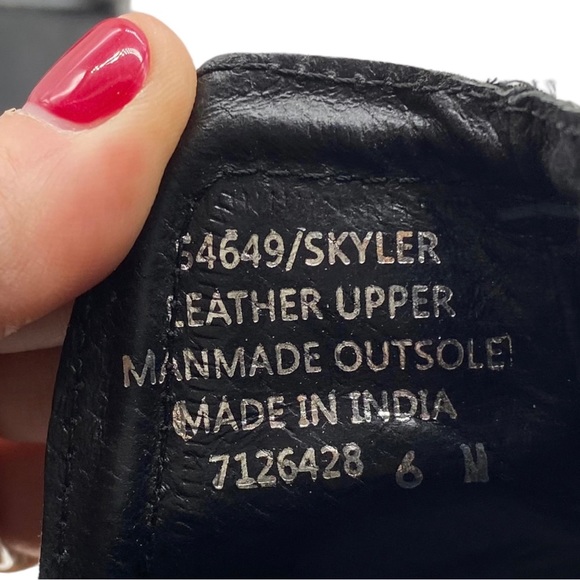 Diba Bootie Skylar Black Leather Distressed Ankle Block Heel Casual Size 6 - Picture 8 of 11